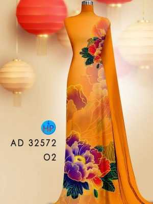Vải Áo Dài Hoa In 3D AD 32572 26